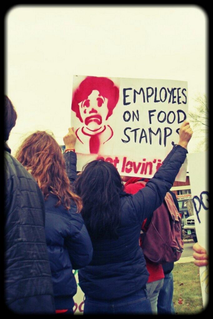 December 5, FastFoodStrike in the US. Since the mid-20th C, the welfare system has increasingly subsidized the profits of employers who pay below-subsistence wages.