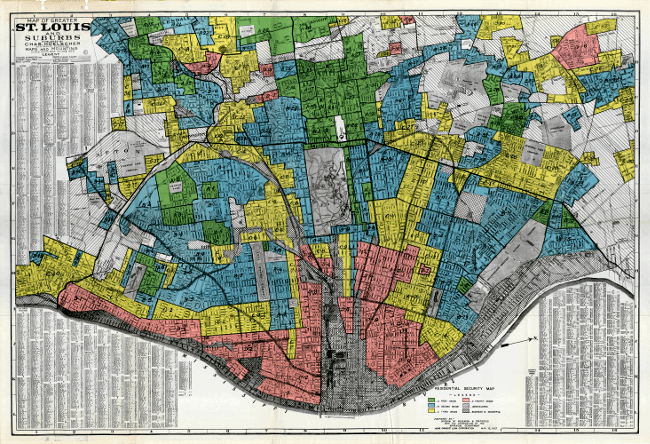 St Louis (MO) real estate redlining.